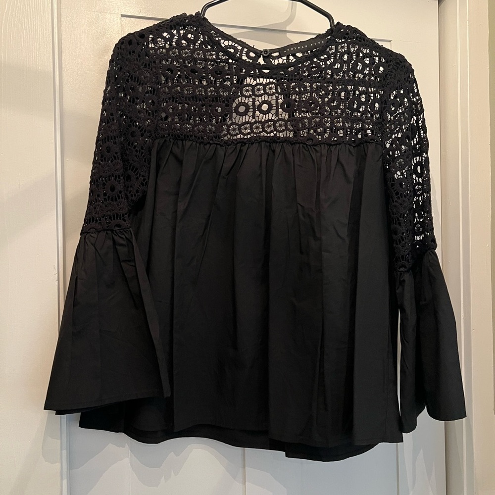 Black Lace Women's Top